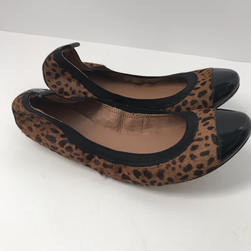 Elorie Cheetah Print Calf Hair Ballet Flats
